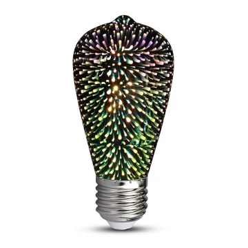 LED 3D Декоративна крушка FILAMENT ST64 E27/3W/230V 3000K