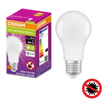 LED Антибактериална крушка A60 E27/8,5W/230V 4000K - Osram