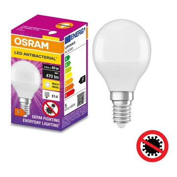 LED Антибактериална крушка P40 E14/4,9W/230V 2700K - Osram