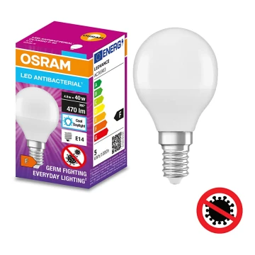 LED Антибактериална крушка P40 E14/4,9W/230V 6500K - Osram