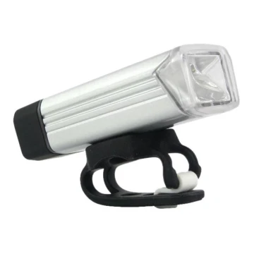LED Акумулаторна светлина за велосипед LED/5W/3,7V IPX4 1200 mAh сребрист
