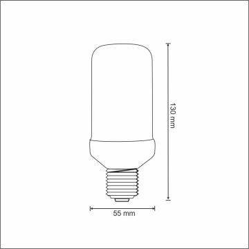 LED Декоративна крушка FLAME T60 E27/3W/230V 1400K