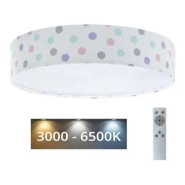 LED Димируем детски плафон SMART GALAXY KIDS LED/24W/230V 3000-6500K точки цветен + дистанционно