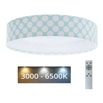 LED Димируем детски плафон SMART GALAXY KIDS LED/24W/230V 3000-6500K точки зелен/бял + дистанционно