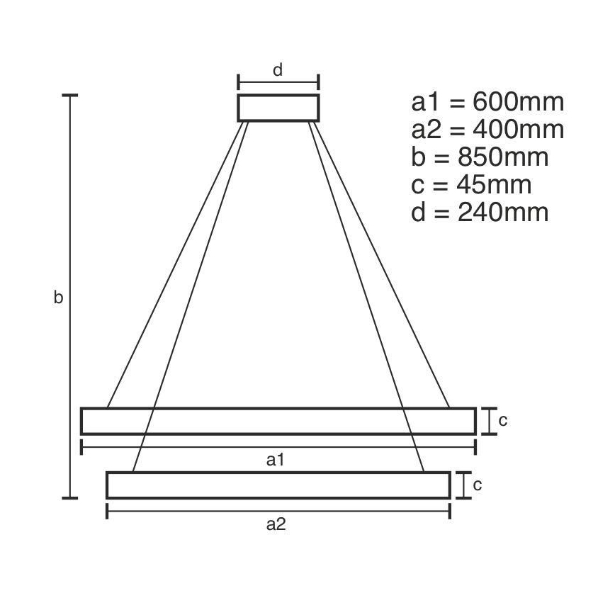 LED Димируем пендел LED/120W/230V 3000-6500K + дистанционно управление