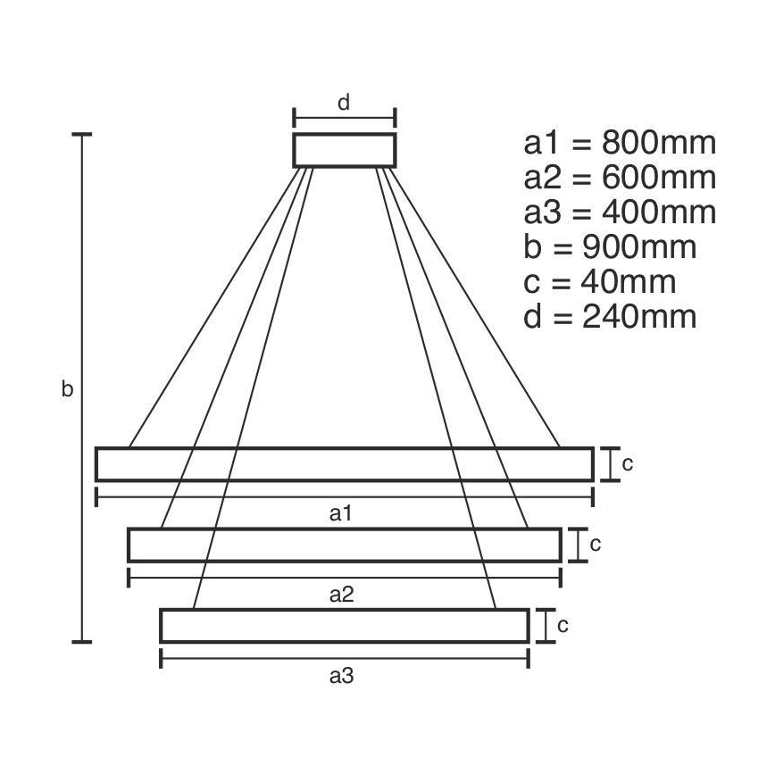 LED Димируем пендел LED/125W/230V 3000-6500K + дистанционно управление