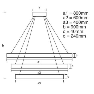 LED Димируем пендел LED/125W/230V 3000-6500K + дистанционно управление