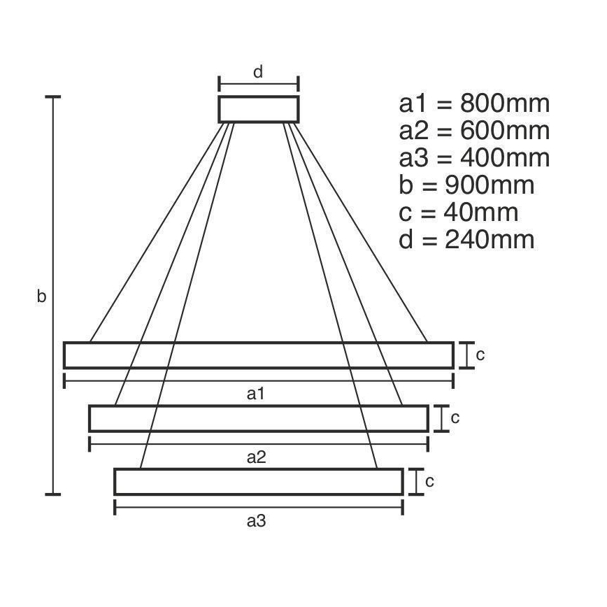 LED Димируем пендел LED/125W/230V 3000-6500K + дистанционно управление