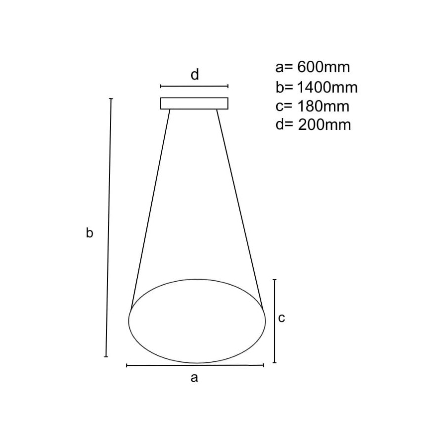 LED Димируем пендел LED/70W/230V 3000-6500K черен + дистанционно управление