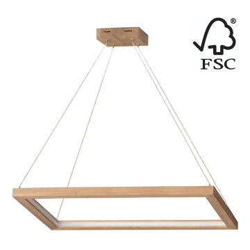 LED Димируем пендел LEGNO LED/31,5W/230V дъб – FSC сертифицирано