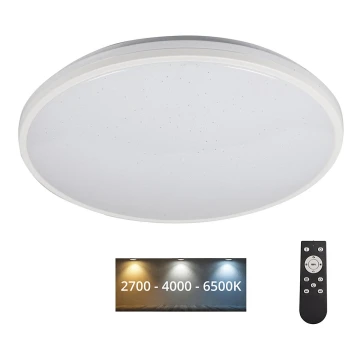 LED Димируем плафон ARVOS LED/37W/230V бял + дистанционно управление