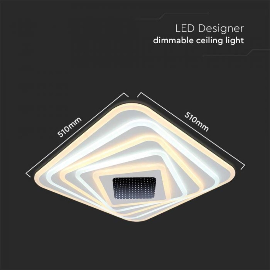 LED Димируем плафон LED/150W/230V 3000-6500K + дистанционно управление