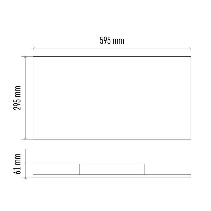 LED Димируем плафон LED/24W/230V 2700K-6000K правоъгълник CRI 95 + дистанционно управление