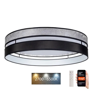 LED Димируем плафон LIMA LED/36W/230V 2700-6500K Wi-Fi Tuya + дистанционно черен/сребрист