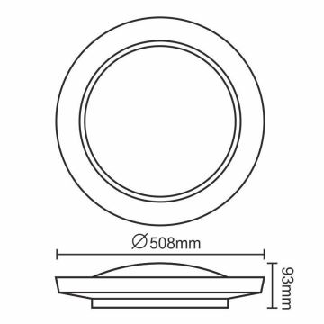 LED Димируем плафон OPAL LED/24W/230V + дистанционно управление