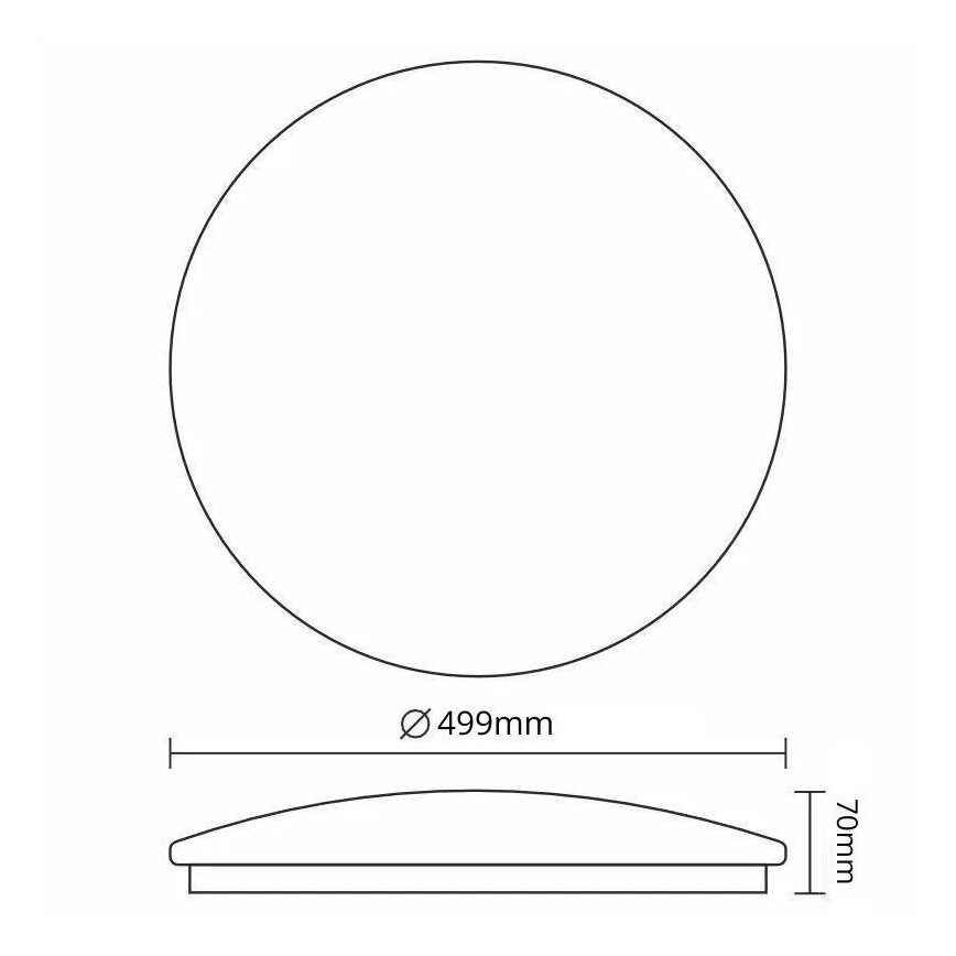 LED Димируем плафон OPAL LED/48W/230V 3000-6500K Ø 49,9 см + дистанционно управление