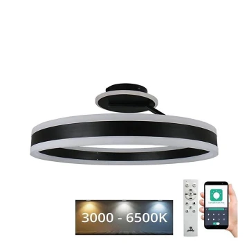 LED Димируем полилей за повърхностен монтаж LED/86W/230V 3000-6500K черен + дистанционно управление