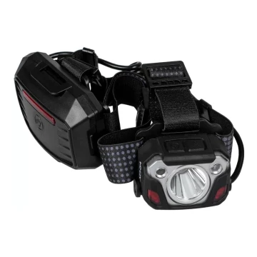 LED Димируем rechargeable headlamp със сензор с функция за зареждане и червена светлина LED/10W/5V IP44 1200 lm 23 ч. 4000 mAh