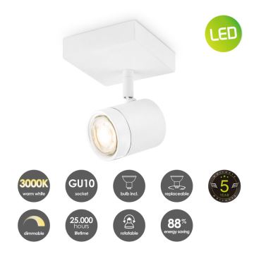 LED Димируем спот MANU 1xGU10/5,8W/230V бял