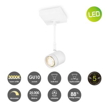 LED Димируем спот MANU 1xGU10/5,8W/230V бял