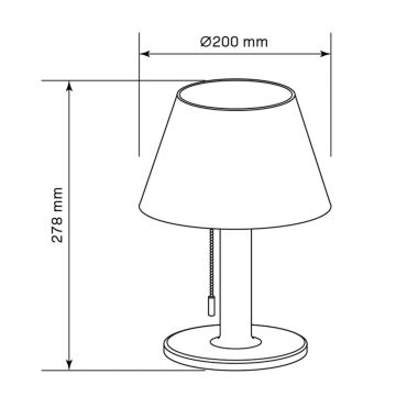 LED Димируем соларен лампа VIOLA LED/3,7V IP44