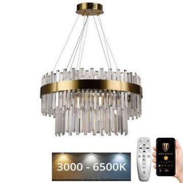 LED Димируем кристален полилей на връв LED/80W/230V 3000-6500K + дистанционно управление