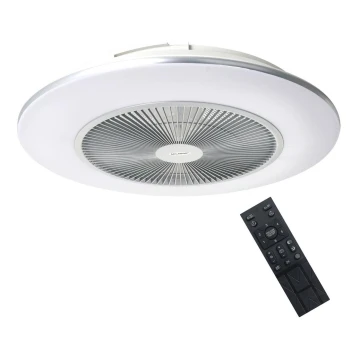 LED Димируема лампа с вентилатор ARIA LED/38W/230V 3000-6000K сребриста + дистанционно