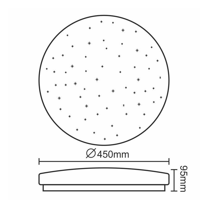 LED Димируема лампа STAR LED/50W/230V 2700-6500K + дистанционно