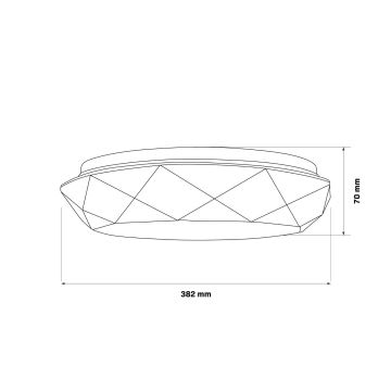 LED Димируема лампа за баня GALAXY LED/48W/230V Ø 38 см 3000-6000K IP44 + дистанционно управление