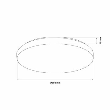 LED Димируема лампа за баня PIRIUS LED/48W/230V Ø 38 см 3000-6000K IP44 + дистанционно управление