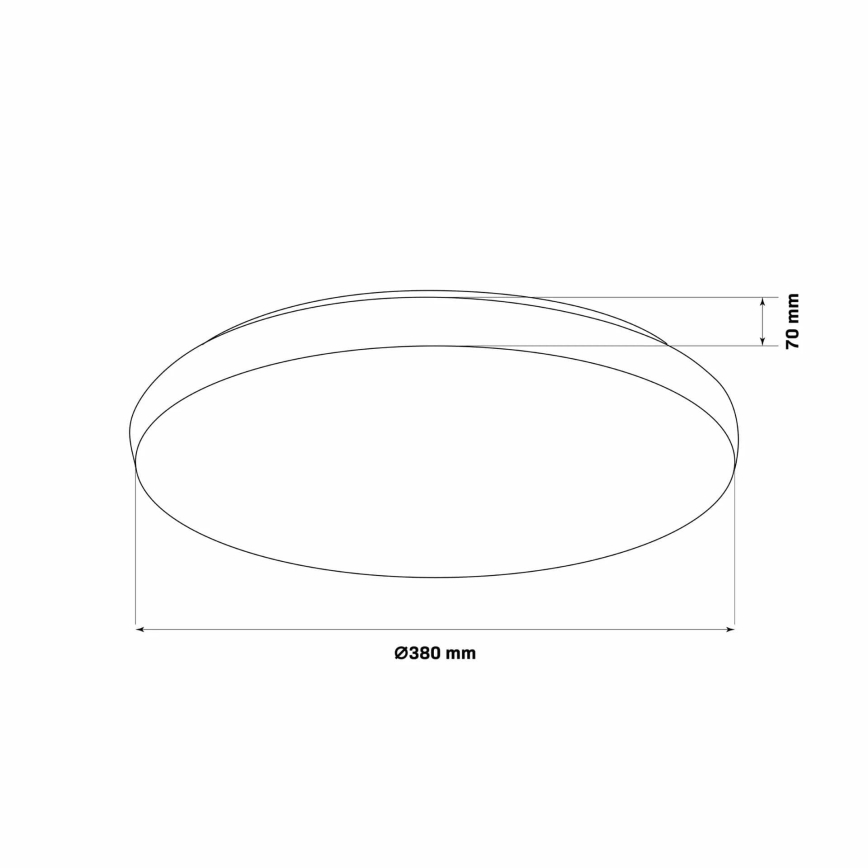 LED Димируема лампа за баня PIRIUS LED/48W/230V Ø 38 см 3000-6000K IP44 + дистанционно управление