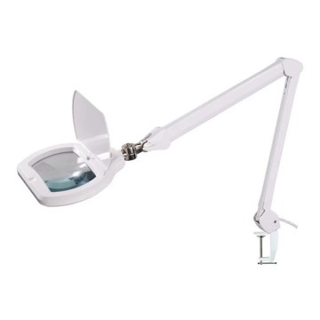 LED Димируема настолна лампа с лупа LED/12W/230V бяла