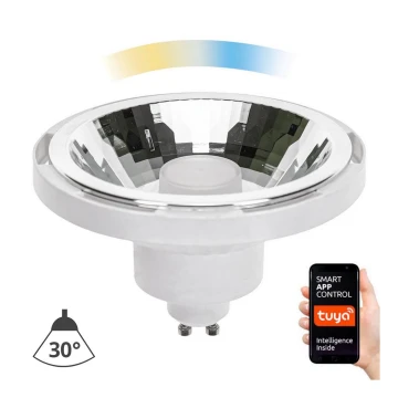 LED Димируема крушка AR111 GU10/10W/230V 3000-6500K Wi-Fi Tuya 30° бял