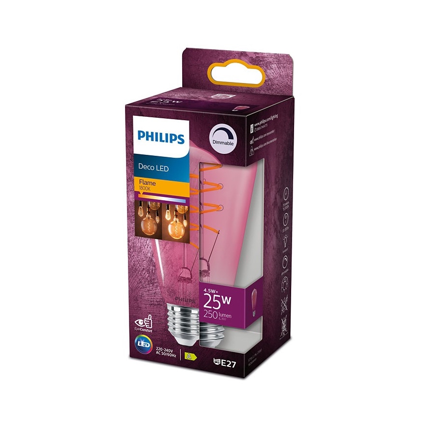 LED Димируема крушка DECO Philips ST64 E27/4,5W/230V 1800K