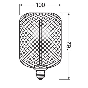 LED Димируема крушка DECOR FILAMENT E27/3,5W/230V 1800K черен - Osram