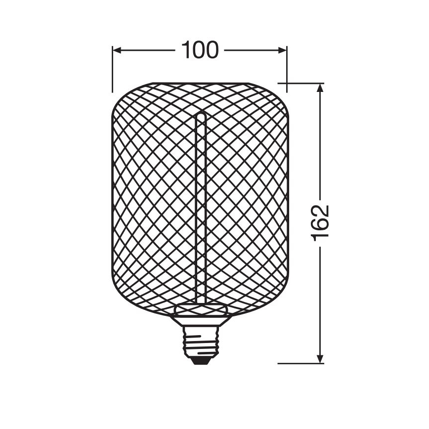 LED Димируема крушка DECOR FILAMENT E27/3,5W/230V 1800K черен - Osram