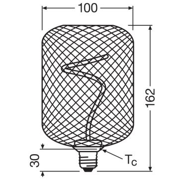 LED Димируема крушка DECOR FILAMENT E27/3,5W/230V 1800K черен - Osram