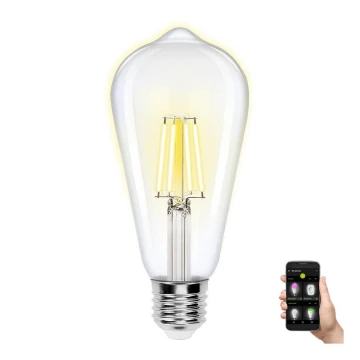 LED Димируема крушка FILAMENT ST64 E27/6W/230V 2700-6500K Wi-Fi - Aigostar