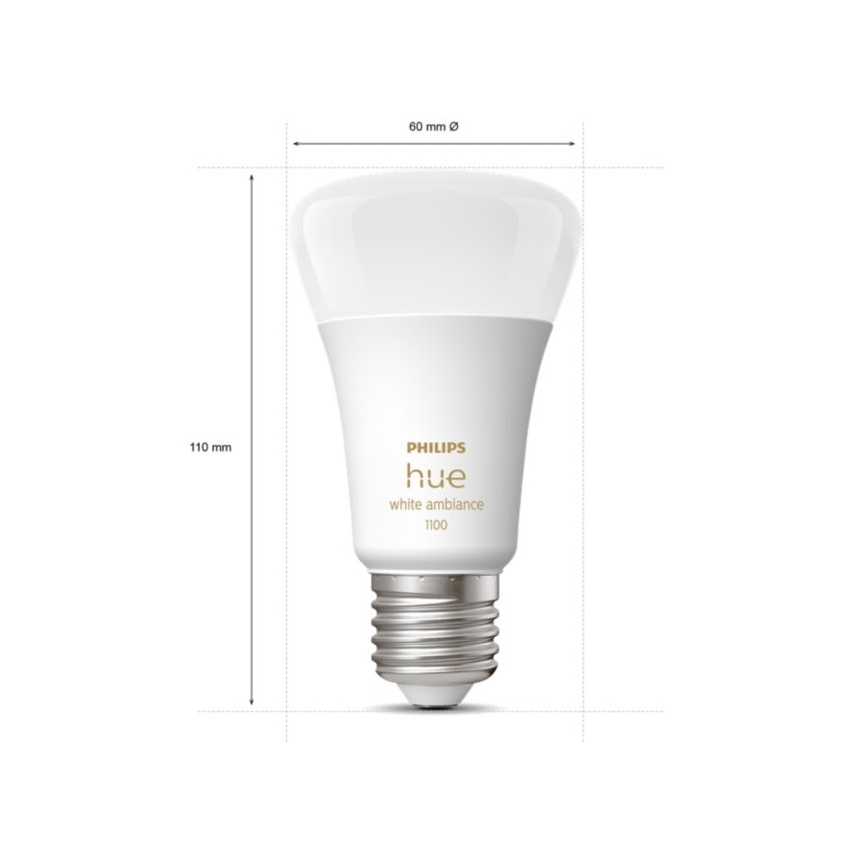 LED Димируема крушка Philips Hue WHITE AMBIANCE E27/8W/230V 2200-6500K