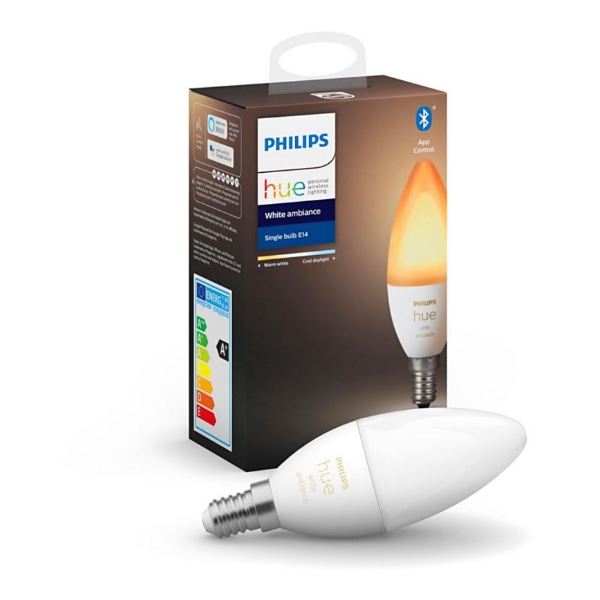 LED димируема крушка Philips Hue WHITE B39 E14 / 5.2W / 230V 2200K - 6500K