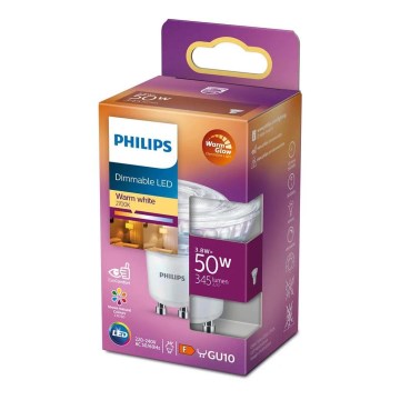 LED Димируема крушка Philips Warm Glow GU10/3,8W/230V 2200-2700K CRI90