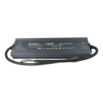 LED Електронен трансформатор 100W/24V IP67