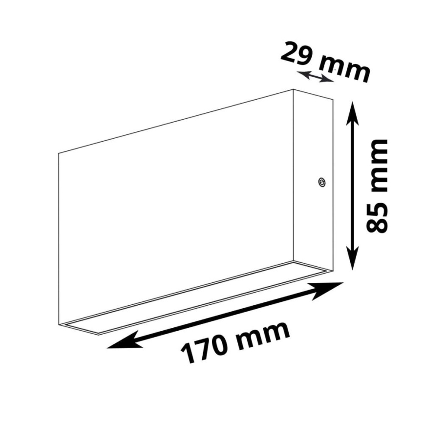 LED Екстериорен аплик CHICAGO 2xLED/5,5W/230V IP44 бял