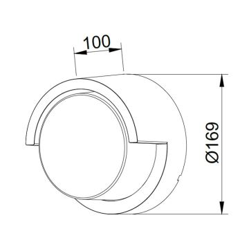 LED Екстериорен аплик LED/12W/230V 3000K IP65 черен