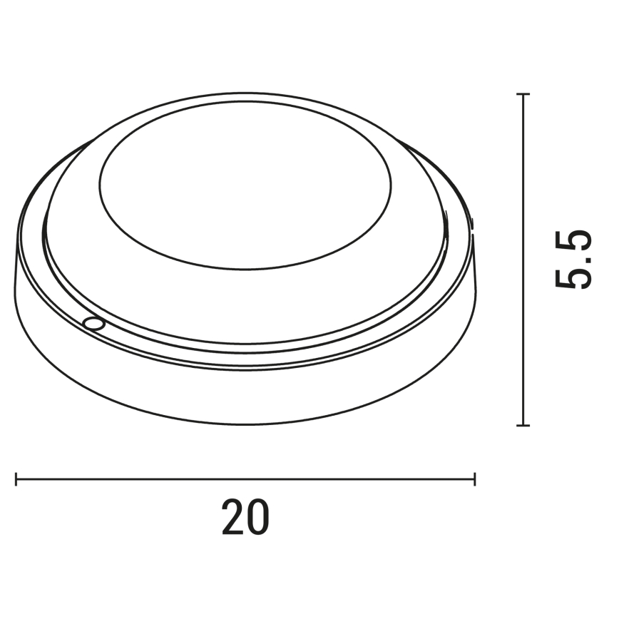 LED Екстериорен аплик LED/18W/230V 3000K IP54 бял