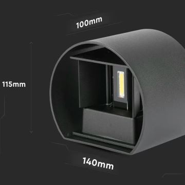 LED Екстериорен аплик LED/6W/230V 4000K IP65 черен