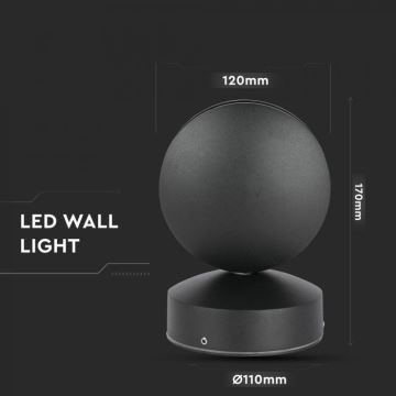 LED Екстериорен wall flexible лампа LED/7W/230V 3000K IP65 черен