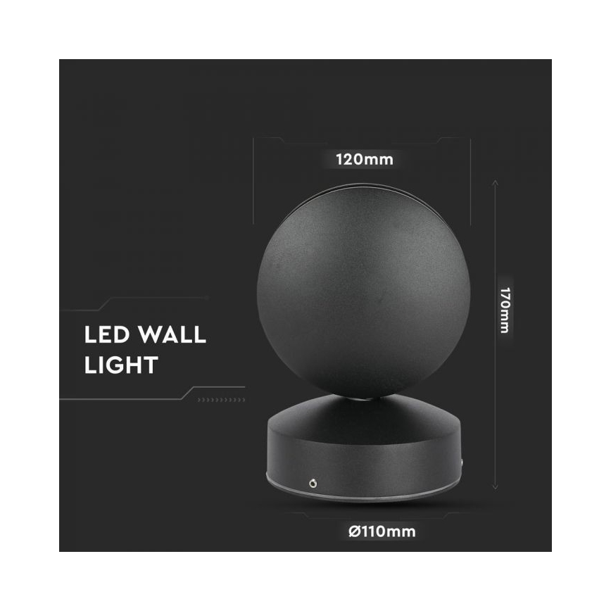 LED Екстериорен wall flexible лампа LED/7W/230V 4000K IP65 черен