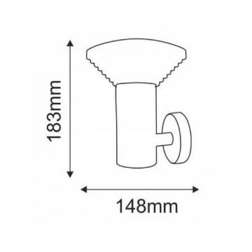 LED Екстериорен аплик PIRAMIDA 1xLED/6,5W/230V IP44