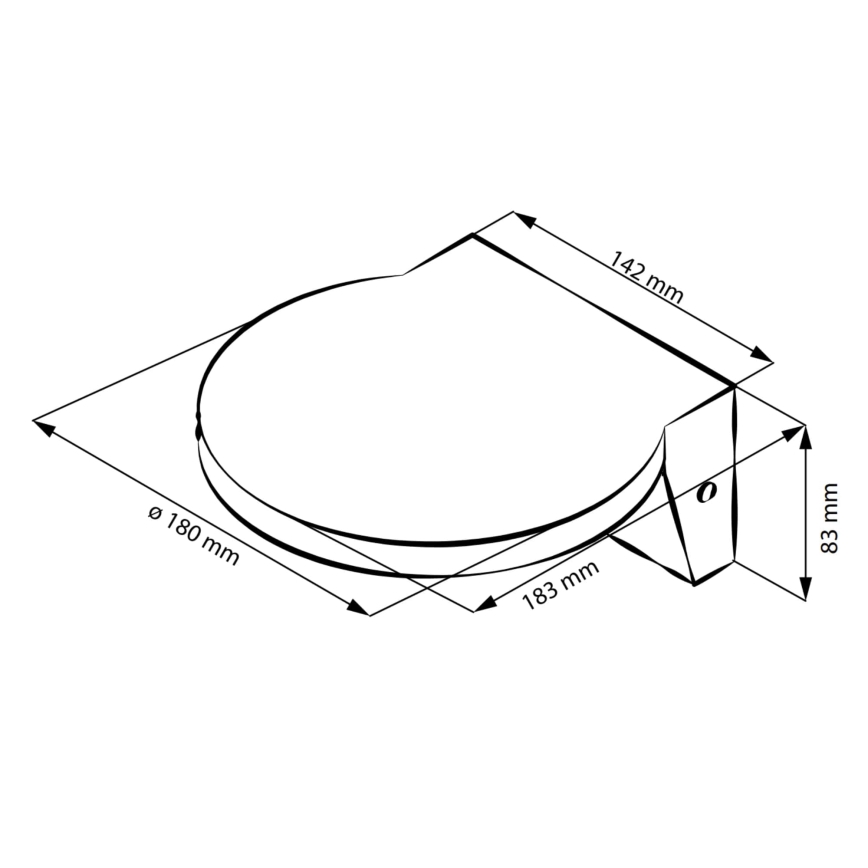 LED Екстериорен аплик TESA LED/10W/230V IP54 черен